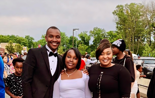 Samidoh, Edday Nderitu and their daughter during her graduation in the U.S.