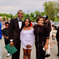Samidoh, Edday Nderitu and their daughter during her graduation in the U.S.