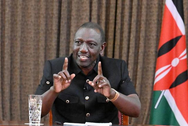 President William Ruto during a media interview at State House, Nairobi