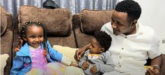 YouTuber Thee Pluto spending time with his daughters Sky and Zoey