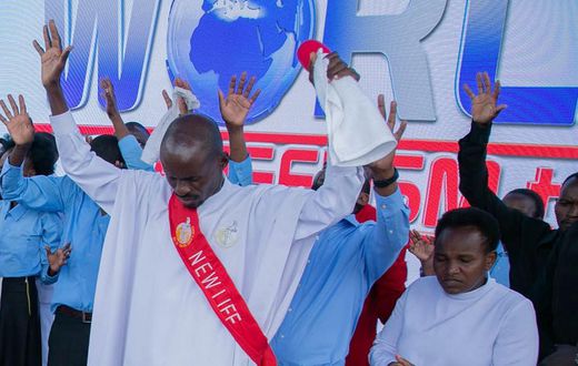 Pastor Ezekiel Odero during a crusade in 2022