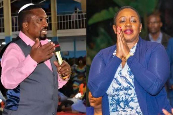 A collage image of Pastor James Ng'ang'a and Sabina Chege
