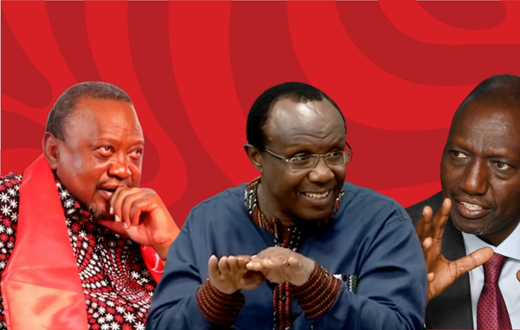 A collage of former President Uhuru Kenyatta, David Ndii, and President William Ruto