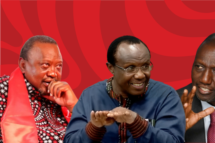 A collage of former President Uhuru Kenyatta, David Ndii, and President William Ruto
