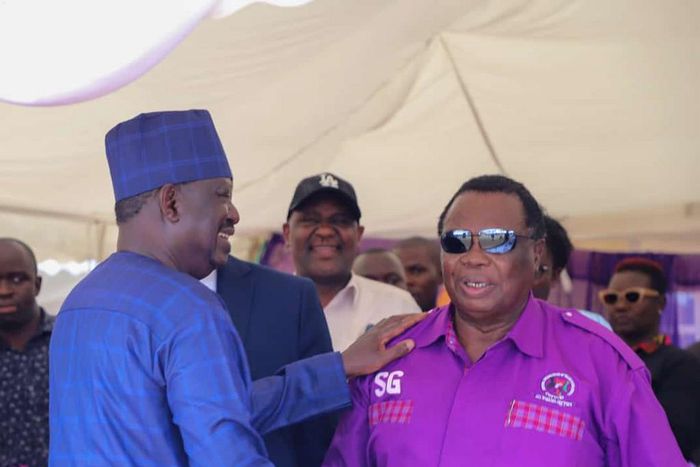 Azimio leader Raila Odinga and COTU Secretary General Francis Atwoli