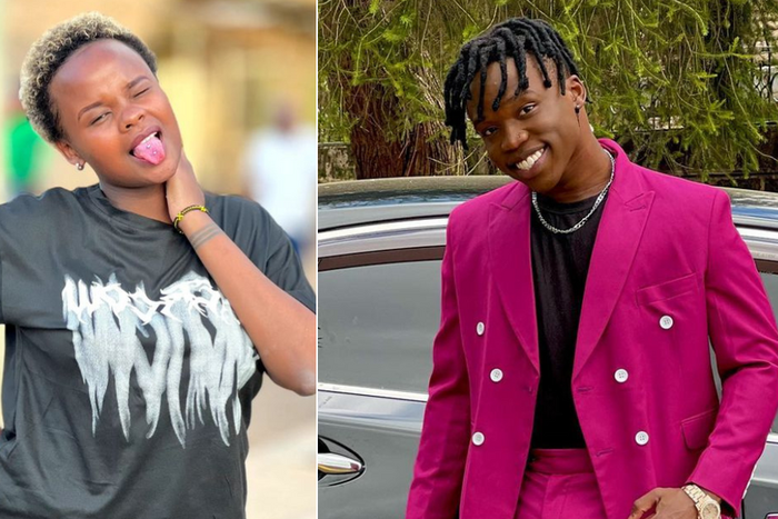 A collage of Ann Tracy and Flaqo