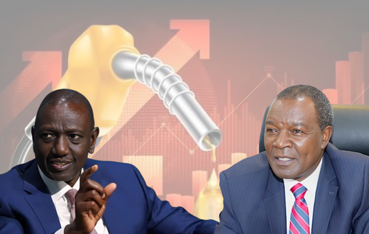 A collage of President William Ruto and Treasury CS Njuguna Ndung'u