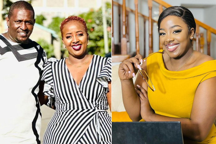 From left: Terence Creative and wife Milly chebby, & Jackie Matubia