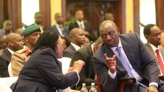 President William Ruto and Chief Justice Martha Koome at the launch of the Administration of Justice in Kenya Annual report 2021/2022