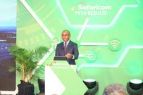 Safaricom CEO Peter Ndegwa speaking during the release of the FY24 results on May 9, 2024