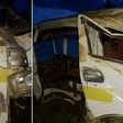 The matatu involved in an accident at Koroma area along the Ngaru-Gatuto road in Kirinyaga County on the night of Saturday, March 23
