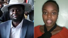 From left: Meru Governor Kawira Mwangaza's husband Robert Murega & her 23 year old daughter Riziki Murega,  from his previous marriage