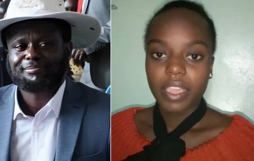 From left: Meru Governor Kawira Mwangaza's husband Robert Murega & her 23 year old daughter Riziki Murega,  from his previous marriage