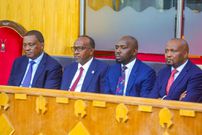 Cabinet Secretaries Moses Kuria, Kipchumba Murkomen and Aden Duale in Parliament on June 13, 2024