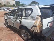 Photos of a Toyota Prado that was involved in an accident