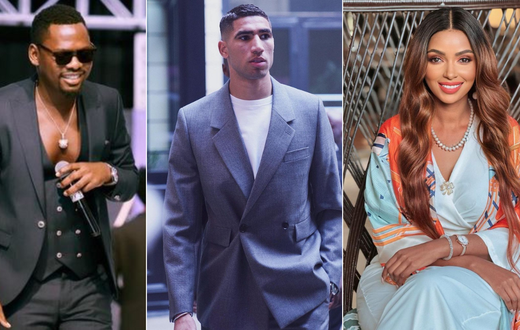 From left: Ben Pol, Achraf Hakimi and Arnelisa Muigai