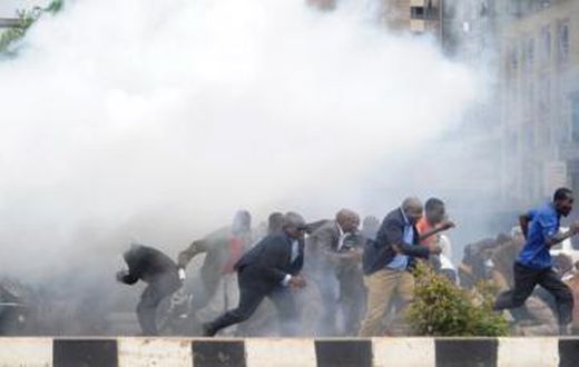 Police fire teargas to disperse crowd