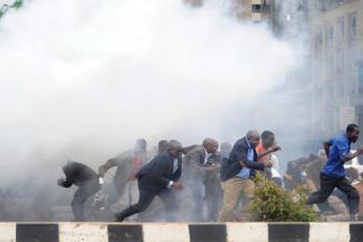 Police fire teargas to disperse crowd