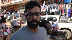 Romesh Ranganathan in down town Kampala