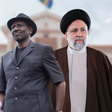 A collage of President William Ruto and Iranian President Ebrahim Raisi