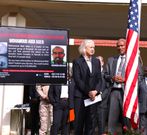 A joint media briefing by the United States Ambassador Meg Whitman and the Director DCI Mohamed Amin at the DCI headquarters