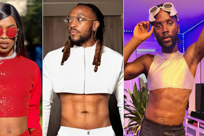 From left: Dennis Karuri, Frankie JustGymIt and Peter Nyong'o