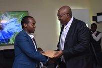 Abubakar Abdullahi and TV47 owner Simon Gicharu