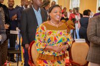 Pastor Dorcas Rigathi at Kiamariga PEFA Church in Mathira Constituency on Sunday.