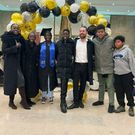 Akothee and her family during Fancy Makadia's graduation in France