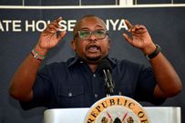 Housing PS Charles Hinga speaks during a media briefing at State House, Nairobi on May 24, 2023