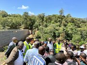 Water CS Alice Wahome during the inspection of Marsabit Water Supply Project and Marsabit Water Supply - Water Treatment Plant, Bakuli Dam