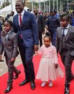 Sakaja and his children during his swearing-in in 2022