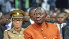 Ruto in Brown Kaunda Suit