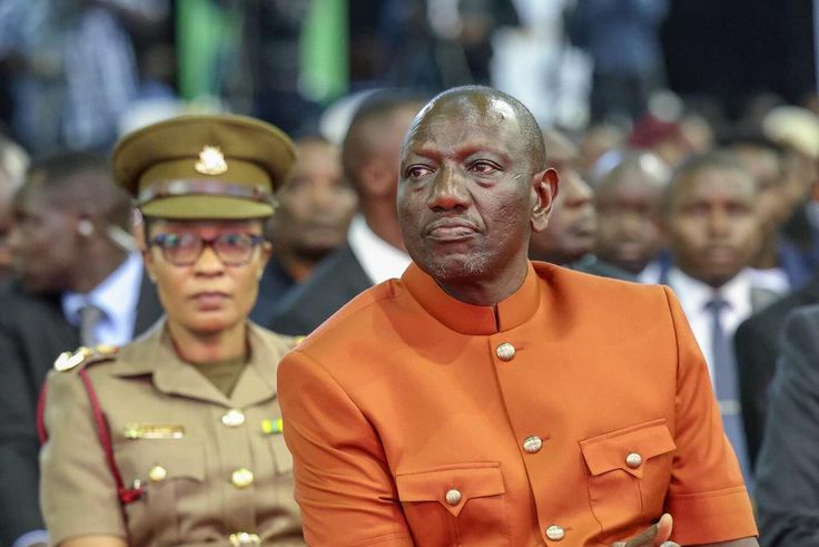 Ruto in Brown Kaunda Suit