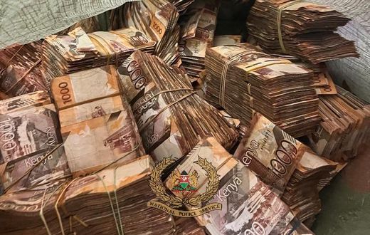 Sh12.9 million recovered from a raid in Ngara.