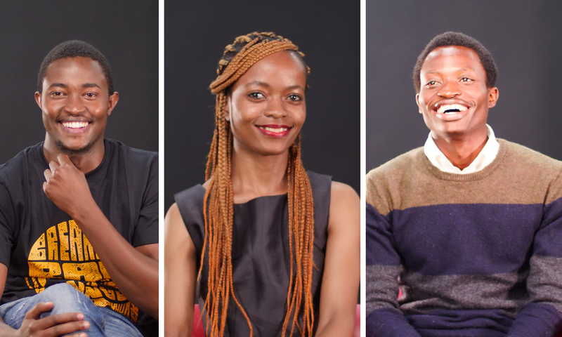 ALX Africa student Dan Kariuki, ALX Africa alumni Lilliam Mokaya and ALX Africa student Odongo Ochieng