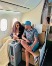 Amber Ray and Kennedy Rapudo in a flight