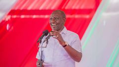 President William Ruto during a Sunday service at Isiolo Boys High School on May 21, 2023