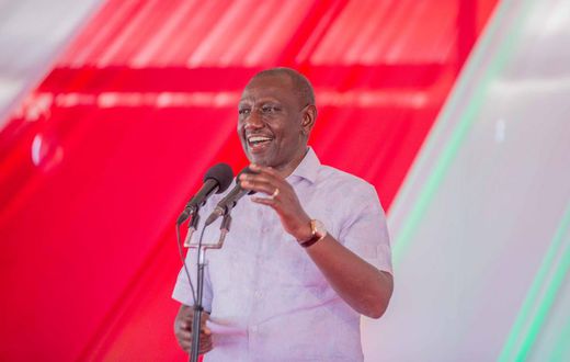 President William Ruto during a Sunday service at Isiolo Boys High School on May 21, 2023