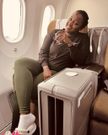 Actress Jackie Matubia boards a flight to Cape Town South Africa on July 13, 2023