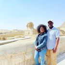 The first Kenyan female physician and radiation oncologist, Dr Catherine Naliaka Nyongesa poses for a photo with her husband Mr Watta