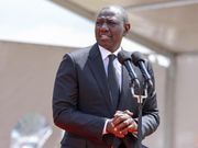 President William Ruto speaking during the marathon champion's funeral service in Chepkorio