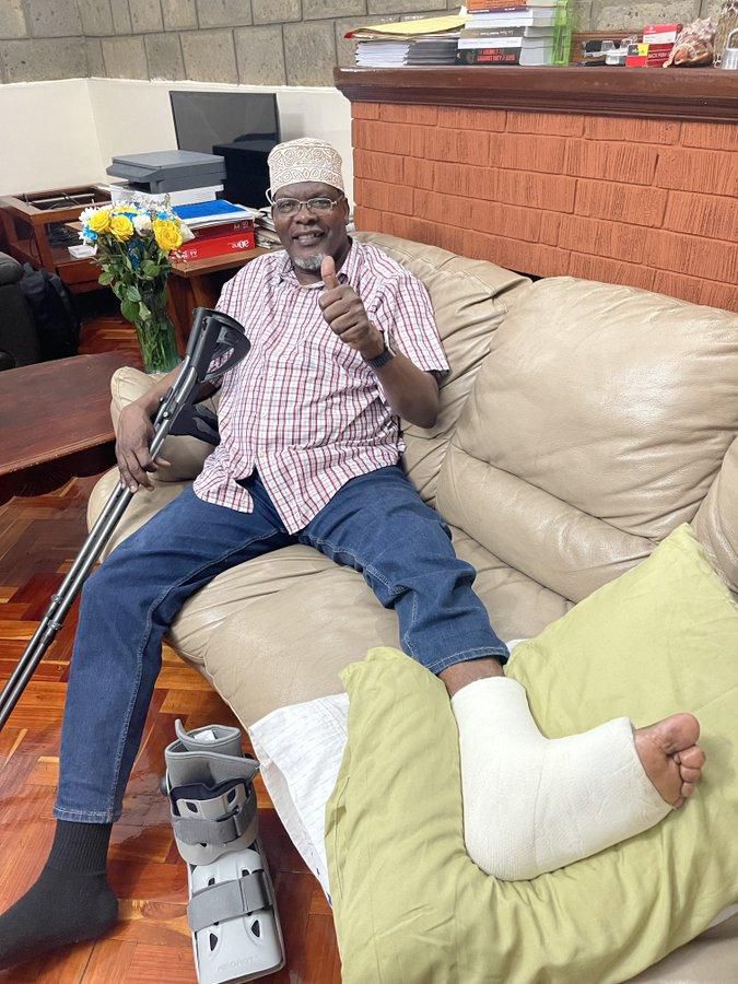 Miguna Miguna gives update on his health after accident that left him with injuries
