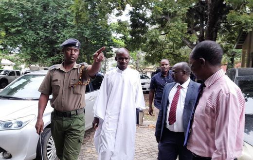 Pastor Ezekiel Odero during arrest on April 27, 2023 Police are investigating deaths at his church after rescuing 100 people from Mavueni, Kilifi County
