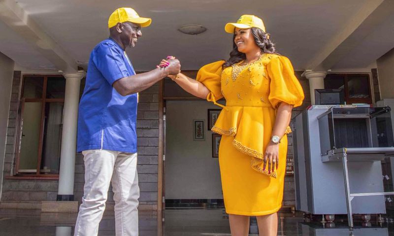 DP Ruto receives Cate Waruguru at his Karen residence