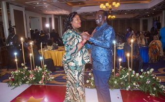 Raila Odinga & his wife Ida Odinga celebrating their 50th anniversary at Kempinski on August 24, 2023