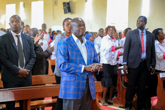 Deputy President Rigathi Gachagua attending a Holy Mass at Sacred Heart Endarasha Catholic Church, Kieni Constituency, Nyeri County.