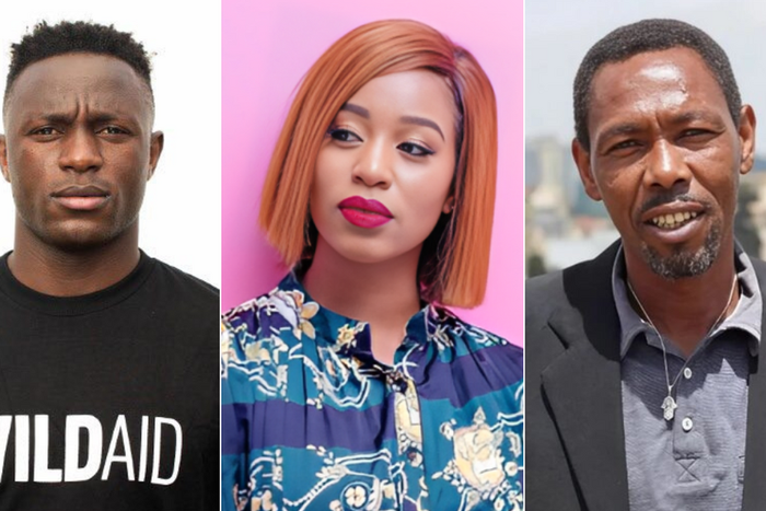 From left: Victor Wanyama, Diana Marua & Omosh Kizangila