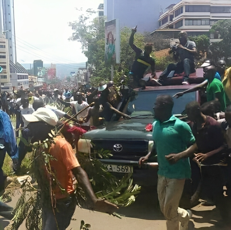 Past demonstration in the streets of Nairobi