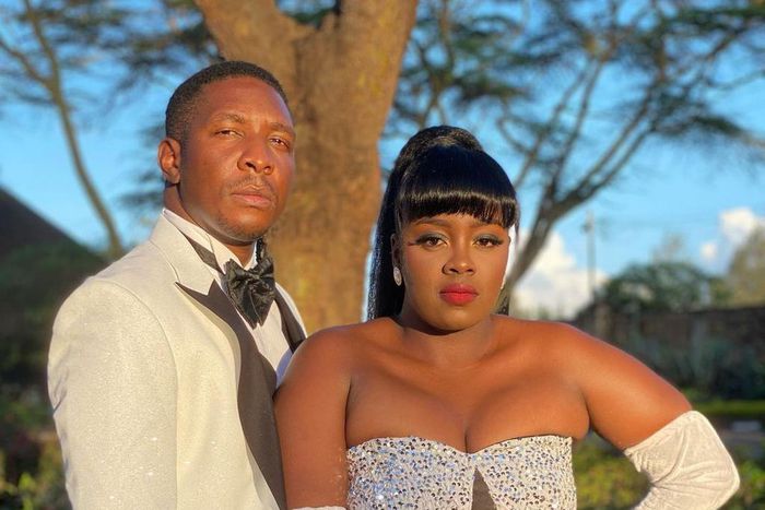 Jackie Matubia and fiance Blessing Lung'aho